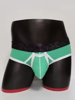 Lingerie sexy pour homme culotte slip string en coton bleu uni