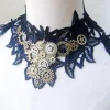 lolita collier steampunk Collier bicolore Tea party Accessoire ornement métallique Déguisements Halloween