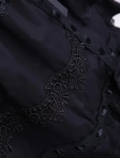 Lolita JSK Robe à Bretelle Noir Avec Noeud En Dentelle Déguisements