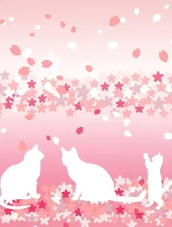 Lolita mignonne Jupe rose Sakura Kitty imprimée Lolita Skirt avec dentelle blanche Trim Shirring Déguisements Halloween