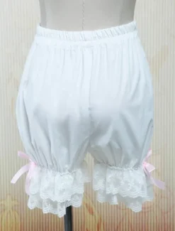 Lolita shorts dentelle 2026 rose N艙uds papillonss Déguisements Halloween