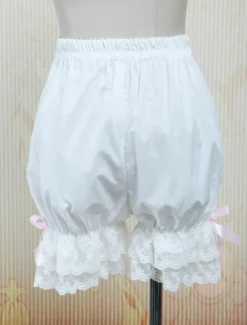 Lolita shorts dentelle 2026 rose N艙uds papillonss Déguisements Halloween