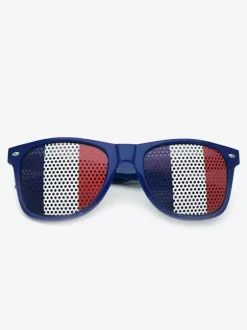 Lunettes De Soleil Bleu Blanc Rouge Drôle Déguisement Vintage Fantaisie Carnaval Rose Unisexe Découpées Costumes De Vacances