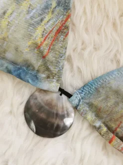 Maillot de bain bikini bleu à lacets et dos nu pour femme maillot de bain sexy d'été
