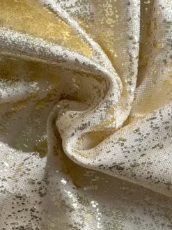 Maillot de bain deux pièces à col montant et bretelles fines bas court effet métallisé brillant