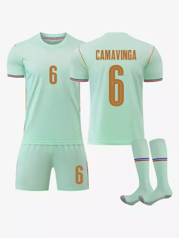 Maillot de Foot Équipe de France Extérieur 2026 Dembélé n°7 Mbappé n°10 Olise n°11 Ensemble 3 Pièces Enfant et Homme