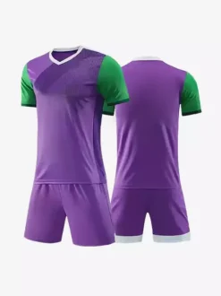 Maillot de football à blocs de couleurs à manches courtes Patchwork Vêtements de sport personnalisés pour équipe de football