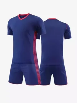 Maillot de football adulte col en V manches courtes patchwork personnalisé équipe de football entraînement vêtements de sport