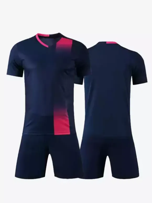 Maillot de football blanc et bleu personnalisé uniforme d'équipe de football vêtements de sport d'entraînement
