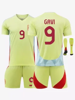 Maillot de football extérieur N°19 LAMINE YAMAL Championnat d'Europe Hommes Ensemble 3 pièces