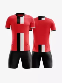 Maillot de football personnalisé à manches courtes à rayures pour homme