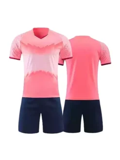 Maillot de football personnalisé à manches courtes unisexe avec teinture par nouage
