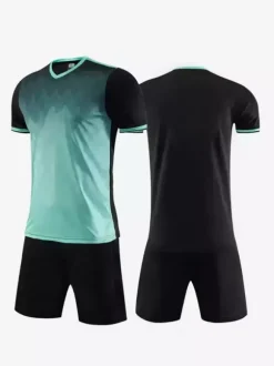 Maillot de football personnalisé à col en V et manches courtes pour homme