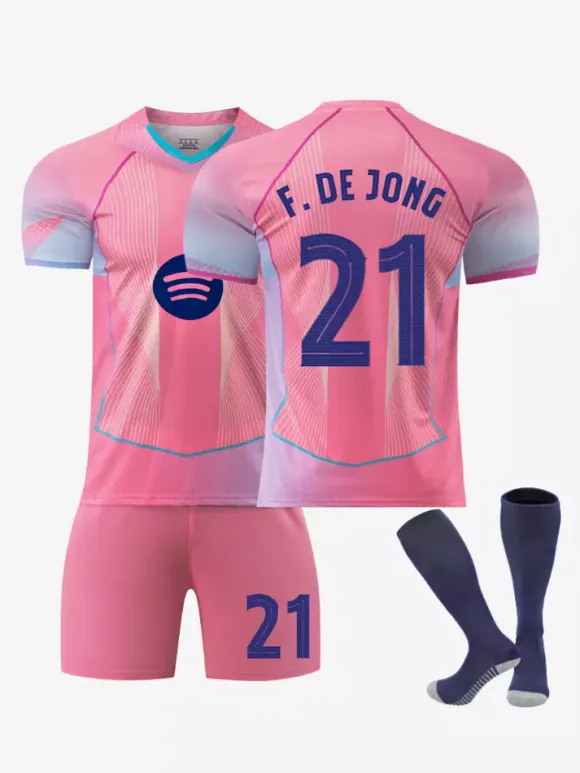 Maillot de football rose édition spéciale Ligue des champions 25/26 n° 10 Lamine Yamal n° 14 Rashford Football Club