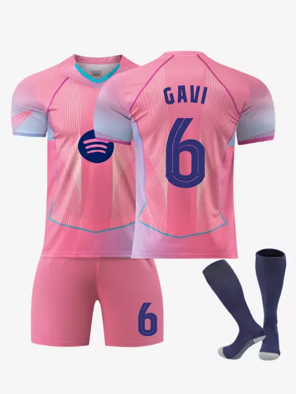 Maillot de football rose édition spéciale Ligue des champions 25/26 n° 10 Lamine Yamal n° 14 Rashford Football Club
