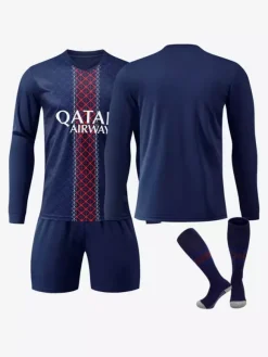 Maillot domicile 25/26 du club de football ensemble de football 3 pièces à manches longues personnalisé