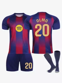 Maillot domicile 3 pièces du club de football LAMINE YAMAL 25/26 vêtements de sport pour homme