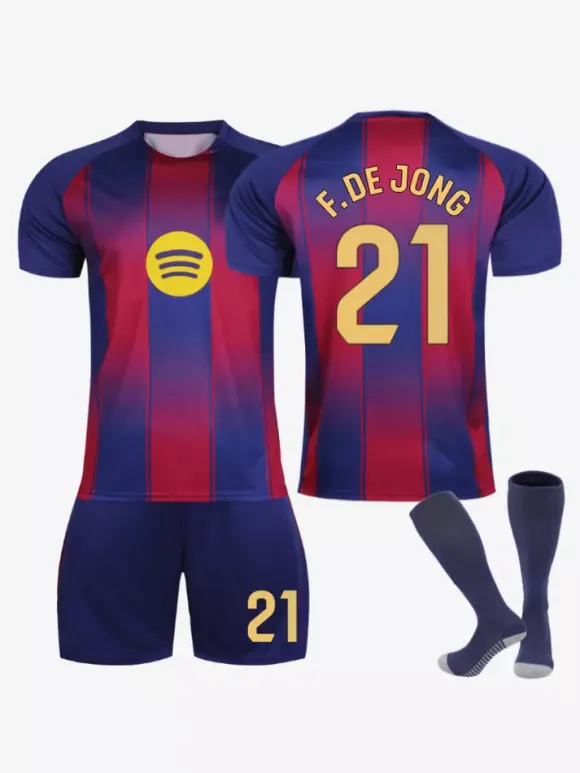 Maillot domicile 3 pièces du club de football LAMINE YAMAL 25/26 vêtements de sport pour homme