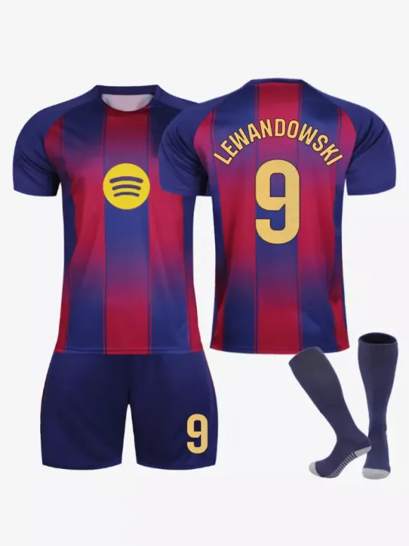 Maillot domicile 3 pièces du club de football LAMINE YAMAL 25/26 vêtements de sport pour homme