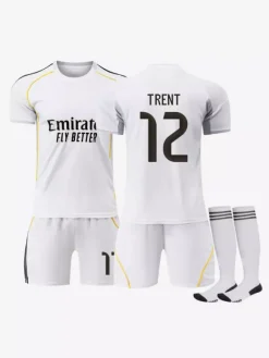 Maillot domicile Mbappé 25/26 n°10 à manches courtes ensemble 3 pièces pour adultes et enfants