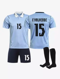 Maillot domicile Uruguay n°15 VALVERDE 2026 tenue de football 3 pièces à manches courtes pour adultes et enfants