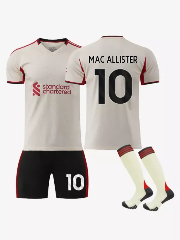 Maillot extérieur 25/26 du club de football n° 7 Wirtz n° 22 Ekitike maillot de football 3 pièces n° 9 Isak pour adultes et enfants