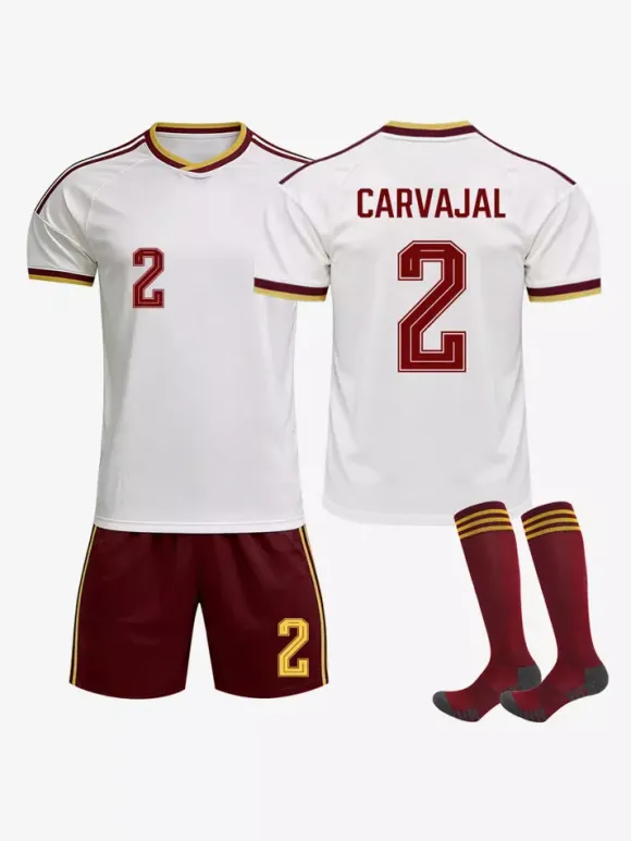 Maillot extérieur de l'équipe nationale espagnole 2026 n° 19 Yamal et n° 17 Williams ensemble 3 pièces pour adultes et enfants