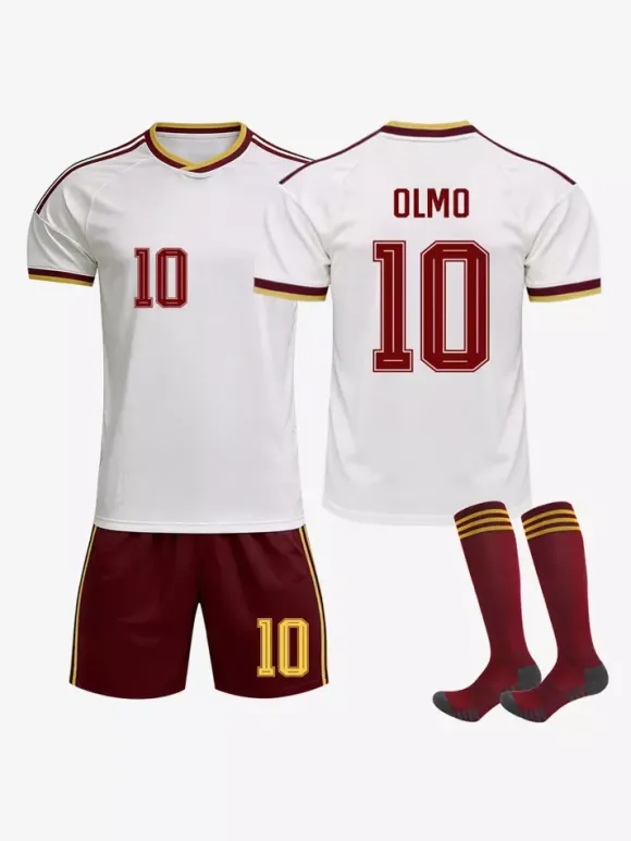 Maillot extérieur de l'équipe nationale espagnole 2026 n° 19 Yamal et n° 17 Williams ensemble 3 pièces pour adultes et enfants