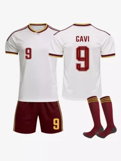 Maillot extérieur de l'équipe nationale espagnole 2026 n° 19 Yamal et n° 17 Williams ensemble 3 pièces pour adultes et enfants