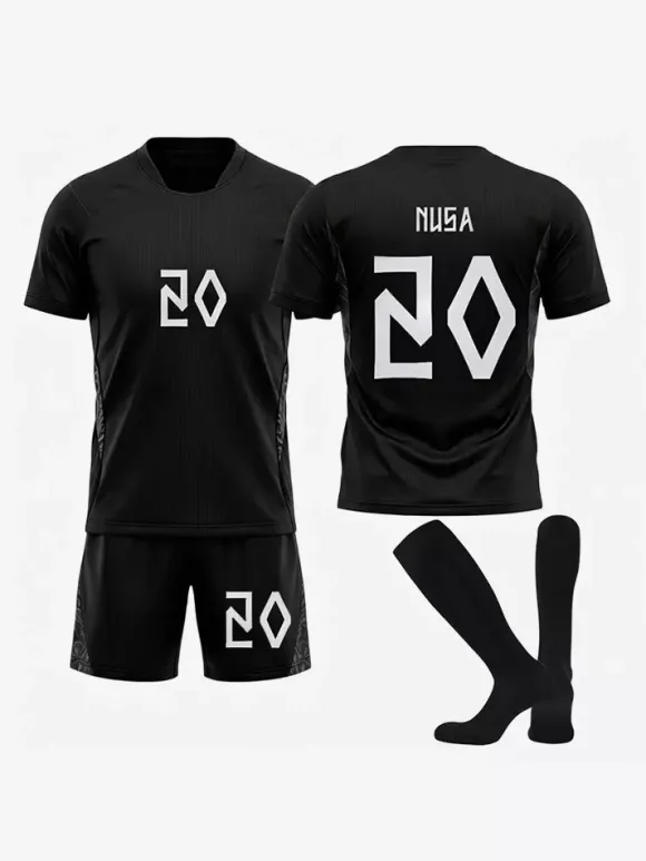 Maillot extérieur de l'équipe nationale de Norvège 2026 n° 9 Erlend Haaland ensemble 3 pièces vêtements de sport pour tournoi