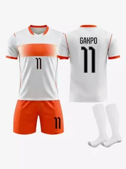 Maillot extérieur des Pays-Bas 2026 n° 4 Virgil n° 10 Memphis. Ensemble 3 pièces pour adultes et enfants.
