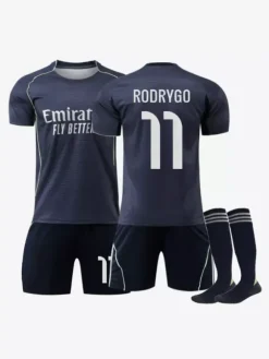 Maillot extérieur du club de football 25/26 n° 10 Mbappé n° 11 Rodrigo Ensemble 3 pièces