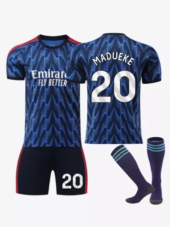 Maillot extérieur du club de football 25/26 numéro 7 Saka numéro 41 Rice ensemble d'uniformes de football pour adultes et enfants