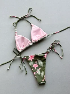Maillot de bain bikini vert pour femme maillot de bain sexy d'été