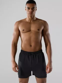 Maillot de bain homme style boxer double épaisseur coupe ample séchage rapide grandes tailles