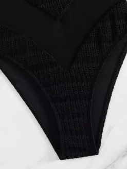 Maillot de bain une pièce sexy avec découpes et col en V pour femme 2026