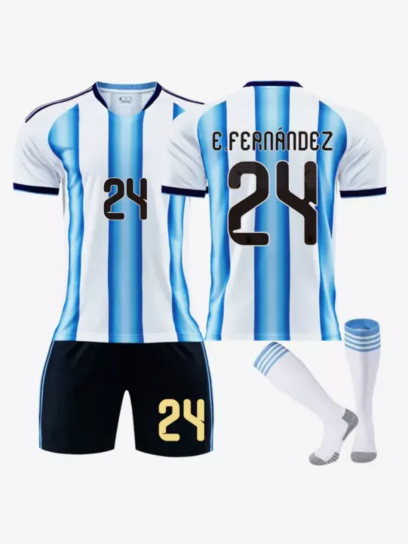 Maillot de Football Argentine Domicile 2026 Ensemble Maillot 3 Pièces Manches Courtes N°9 Álvarez