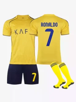 Maillot de football domicile 25/26 n° 7 Ronaldo ensemble 3 pièces pour adultes et enfants