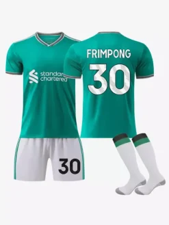 Maillot de football 3e équipe 25/26 numéro 7 Wirtz numéro 22 Ekitike ensemble 3 pièces pour adultes et enfants
