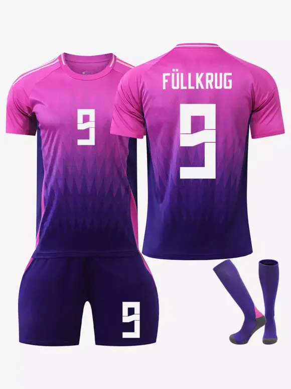 Maillot de football extérieur N° 8 KROOS N° 6 KIMMICH N° 10. MUSIALA Ensemble 3 pièces pour le Championnat d'Europe