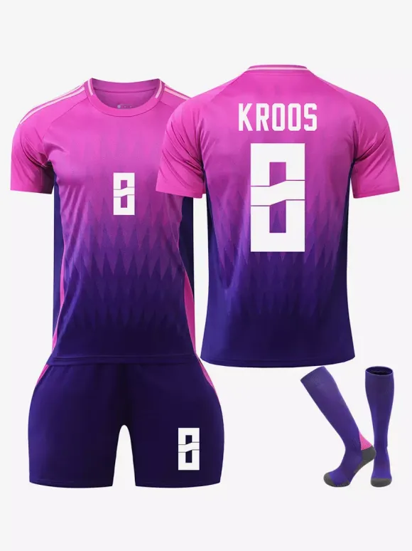 Maillot de football extérieur N° 8 KROOS N° 6 KIMMICH N° 10. MUSIALA Ensemble 3 pièces pour le Championnat d'Europe
