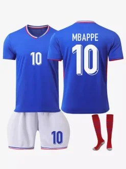 Maillot de football n°10 MBAPPÉ Domicile Championnat d'Europe Hommes Ensemble 3 pièces