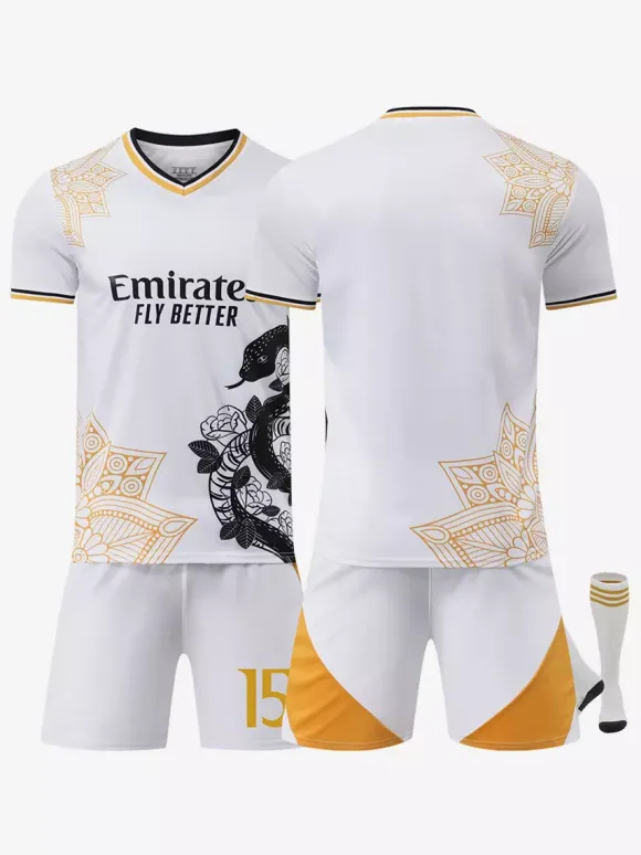 Maillot De Football Personnalisé 25/26 Édition Spéciale Serpent Blanc 3 Pièces