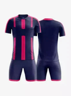 Maillot de football personnalisé à manches courtes et rayures pour homme