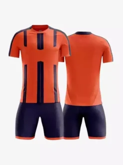 Maillot de football personnalisé à manches courtes et rayures pour homme