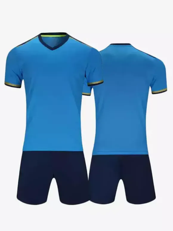 Maillot de football personnalisé à manches courtes pour homme avec patchwork