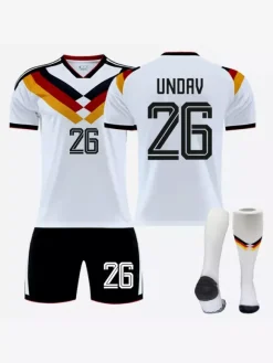 Maillot domicile de l'équipe d'Allemagne de football n°6 KIMMICH n°17 WIRTZ 2026 ensemble 3 pièces pour adultes et enfants