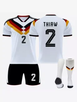 Maillot domicile de l'équipe d'Allemagne de football n°6 KIMMICH n°17 WIRTZ 2026 ensemble 3 pièces pour adultes et enfants