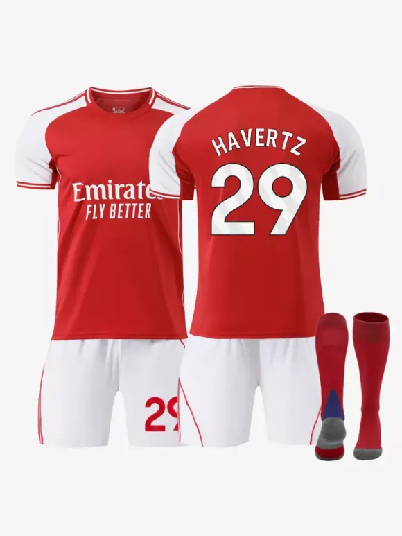 Maillot domicile du club de football 25/26 n° 7 Saka n° 41 Rice ensemble 3 pièces pour adultes et enfants
