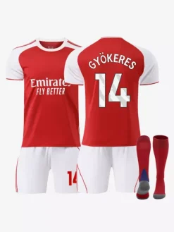 Maillot domicile du club de football 25/26 n° 7 Saka n° 41 Rice ensemble 3 pièces pour adultes et enfants